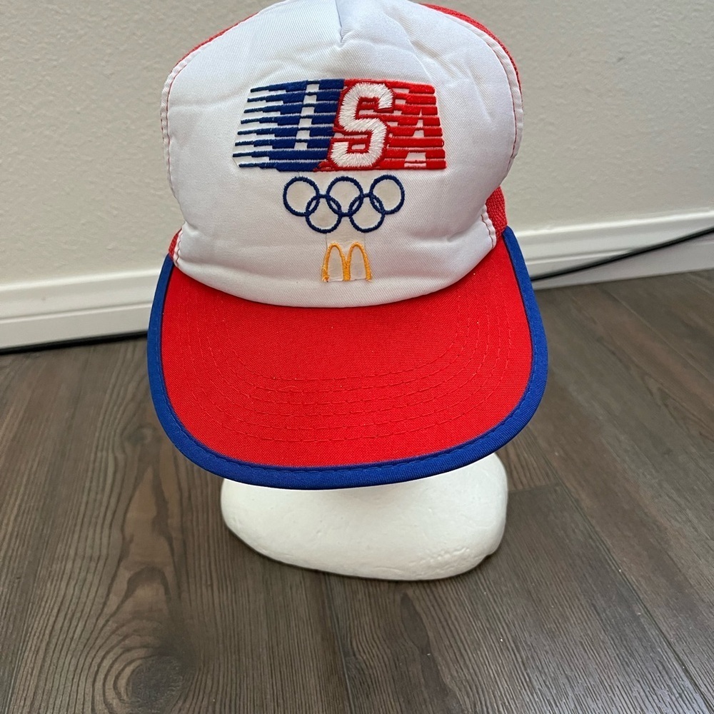 1984 Olympic McDonald's Red and White Mesh Cap